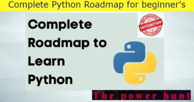 Complete Python Roadmap for beginner's