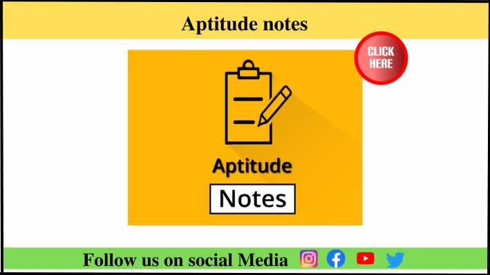 Aptitude notes